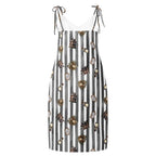 Spooky dark magic Halloween Tie-strap midi dress by La Vie Bien