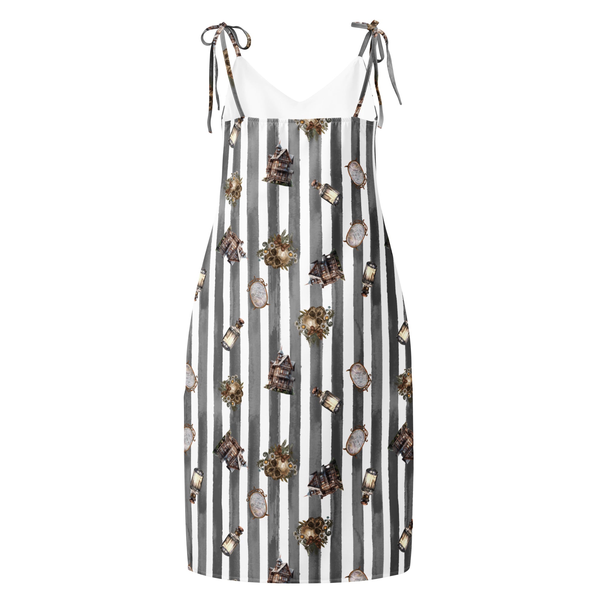 Spooky dark magic Halloween Tie-strap midi dress