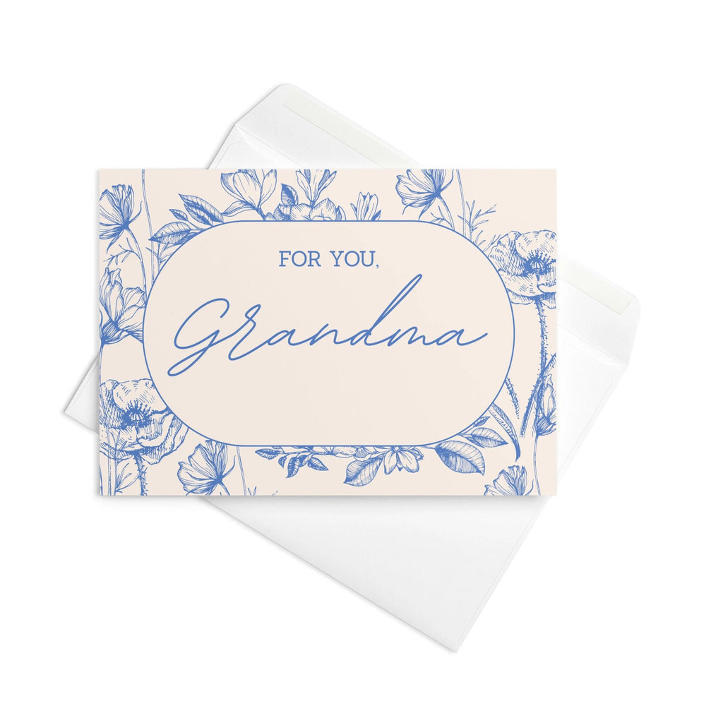 For you, Grandma floral elegant Greeting card with envelope for Grandmother Birthdays by La Vie Bien