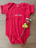 Cariño (sweetheart ) Spanish embroidered Spanish Baby jersey bodysuit, minimalist baby clothing gifts