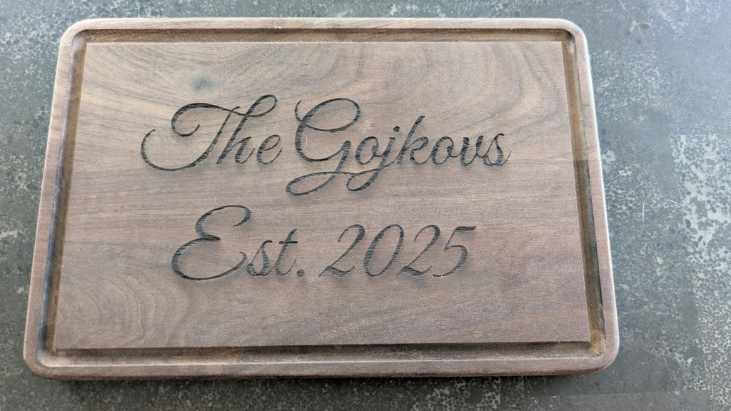 Personalized Engraved Wooden Cutting Board for Newlyweds, Gift for Kitchen, Home Decor, Anniversary, Housewarming