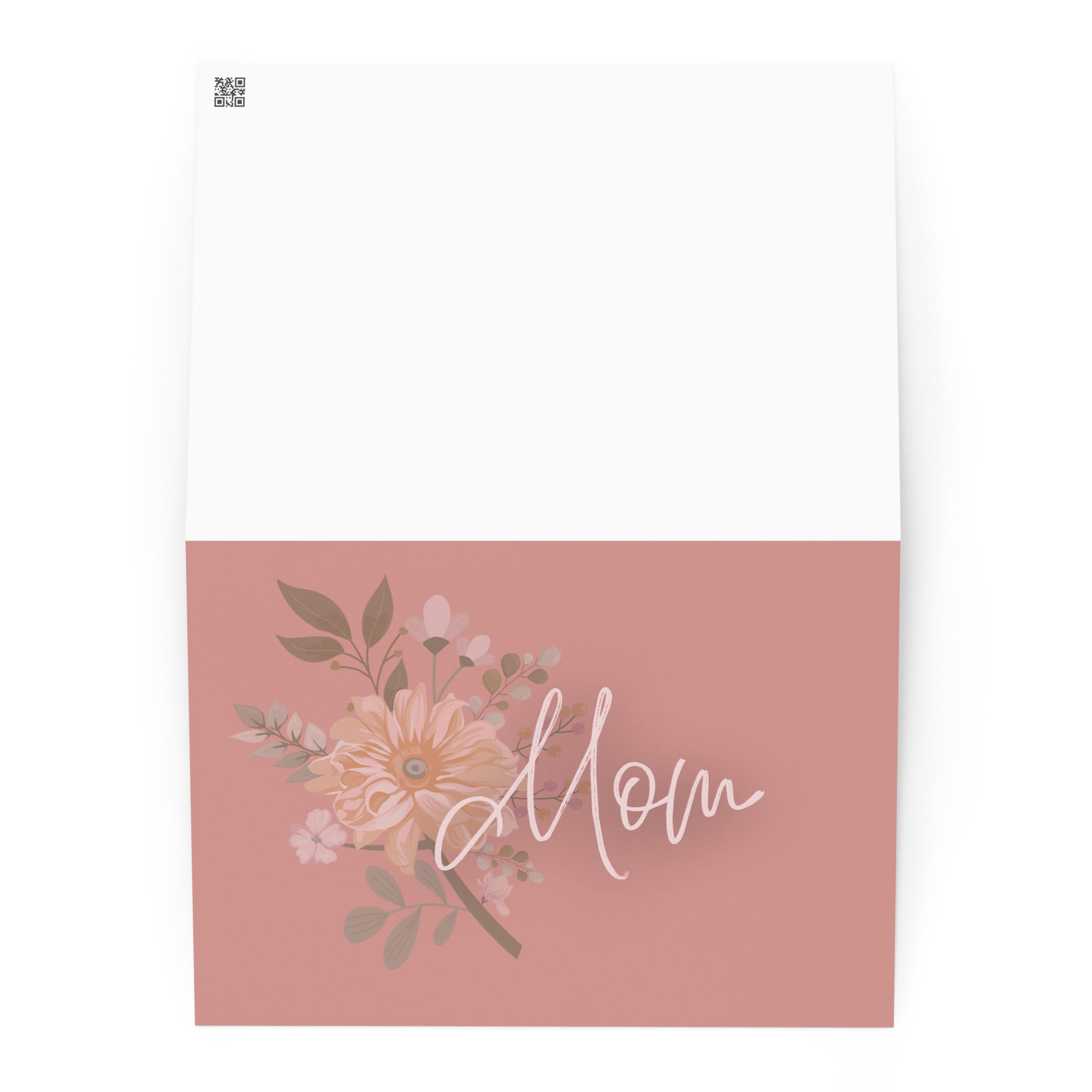 Pink floral Mom Greeting card