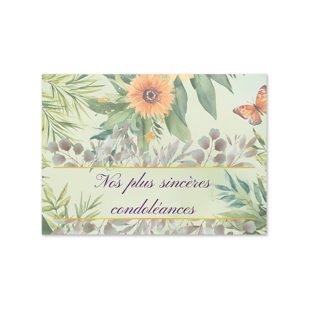 Nos plus sincères condoléances sympathy card