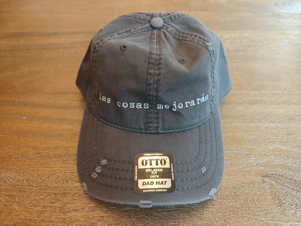 Las cosas mejorarán embroidered Distressed Dad Hat, Spanish mental health gifts