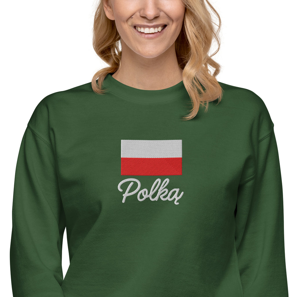 Polką embroidered Polish Premium Sweatshirt