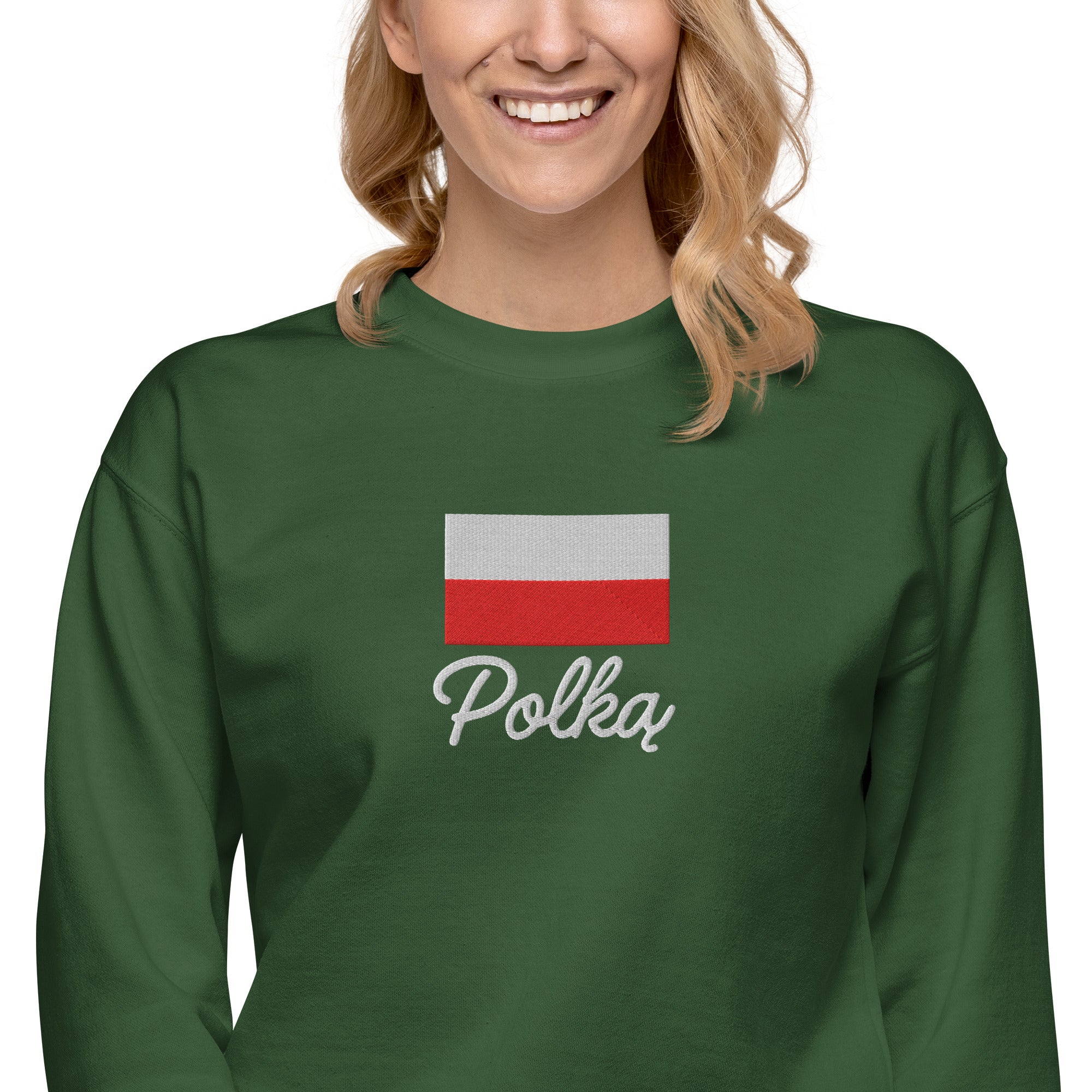 Polką embroidered Polish Premium Sweatshirt