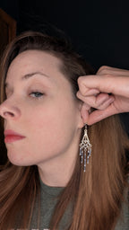 Beaded Chandelier Dangle Earrings: Handmade Bohemian Jewelry by La Vie Bien