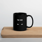The Void Black Cat Glossy Mug by La Vie Bien