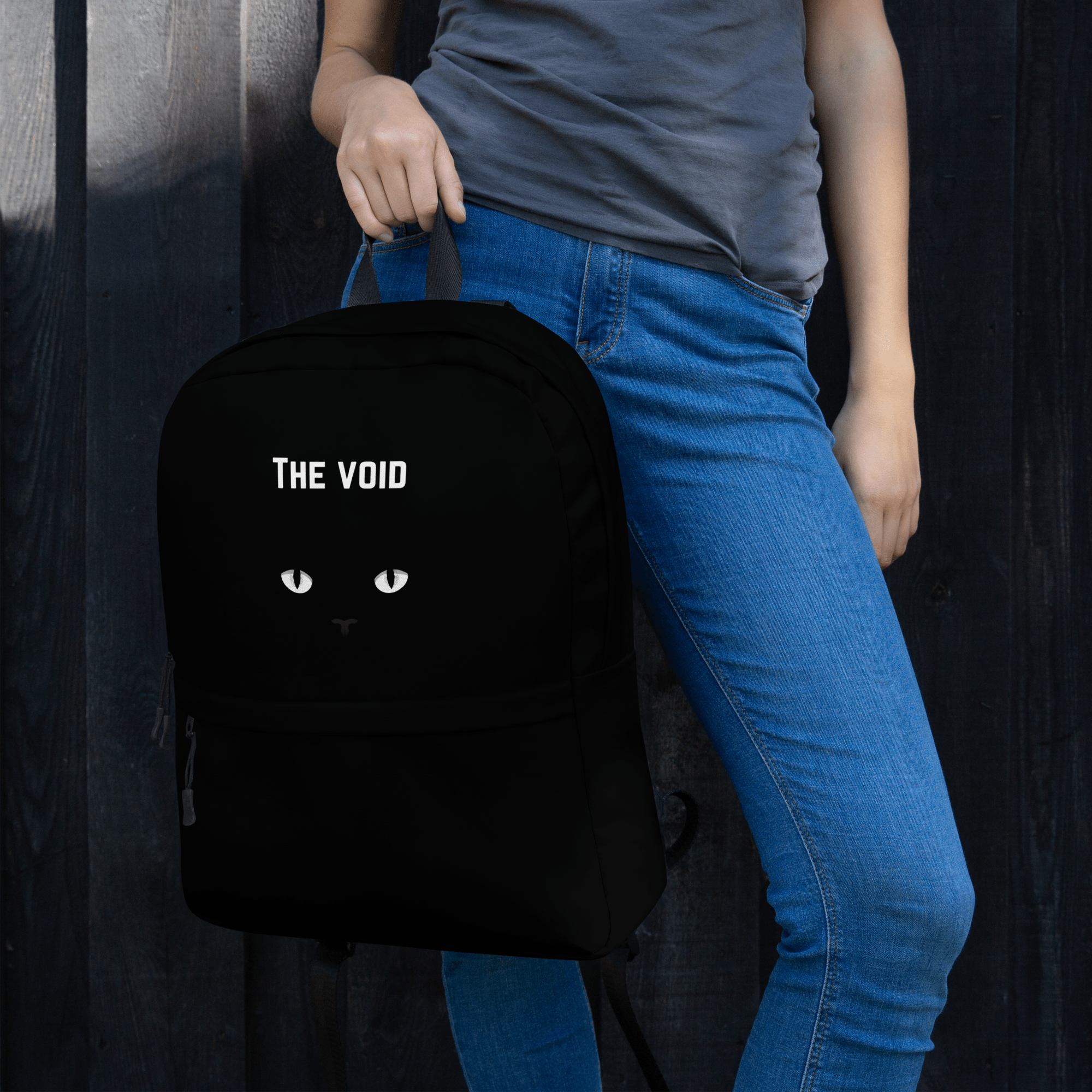 The Void Black cat eyes Backpack