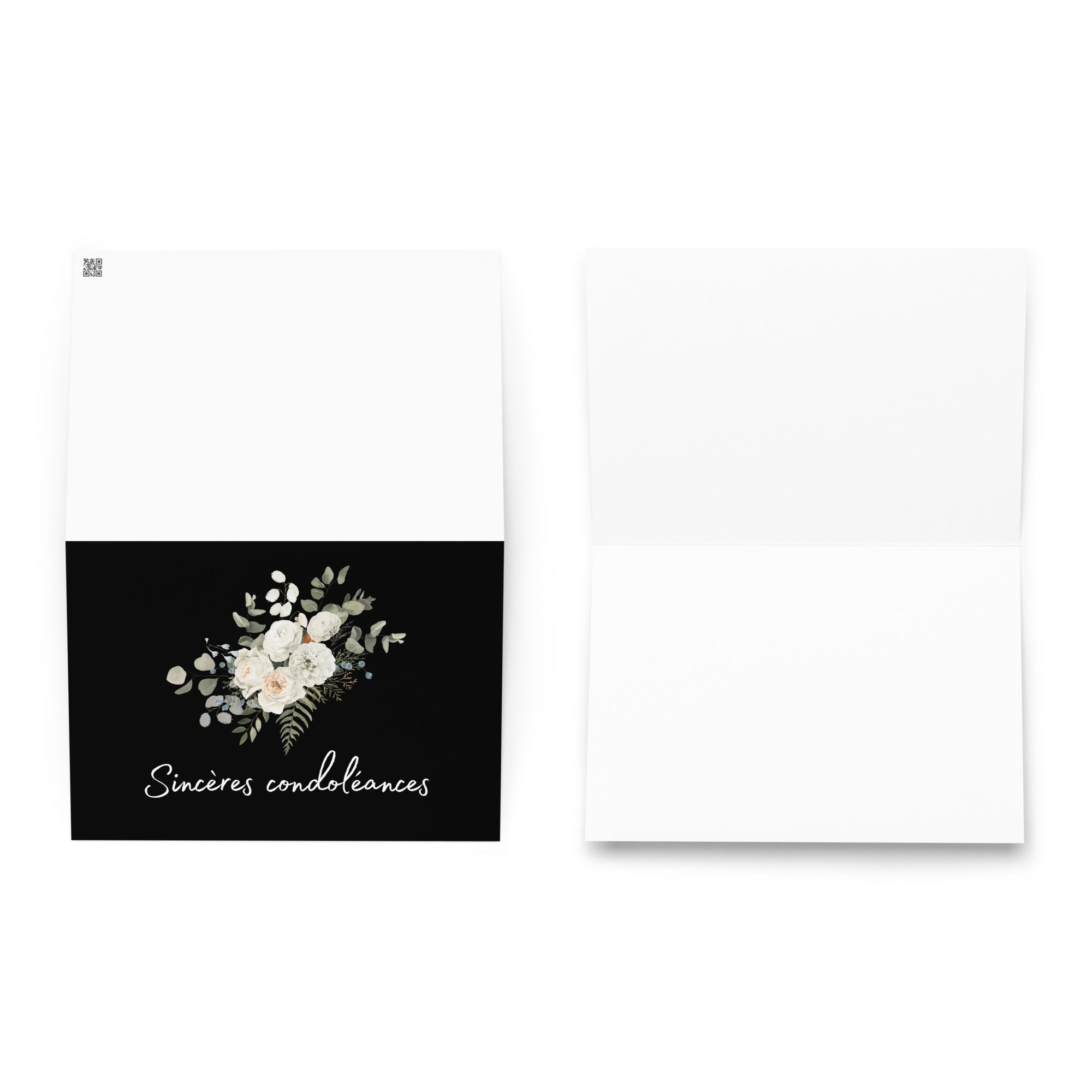 Sincères condoléances French sympathy Greeting card - La Vie Bien - Card for loss of family - Card for loss of friend