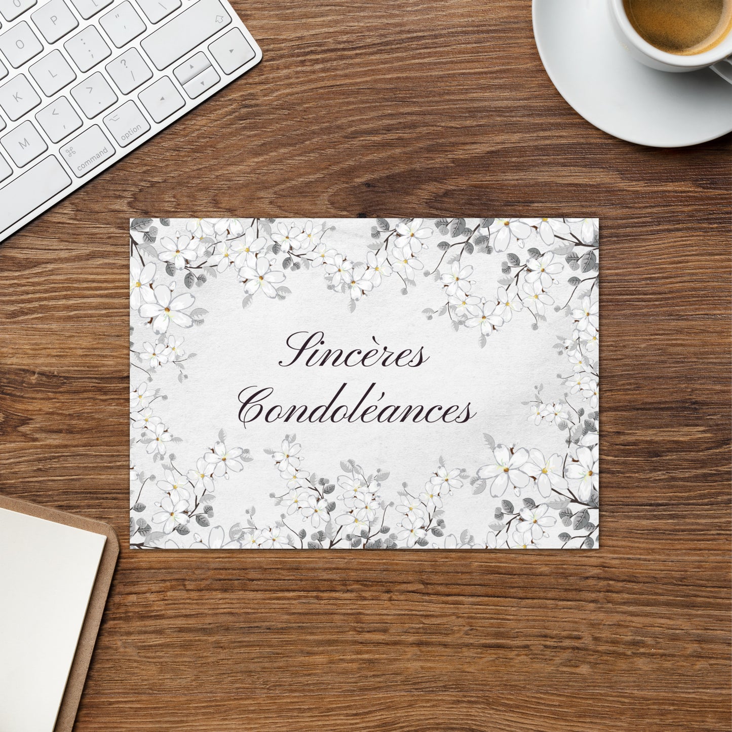 Sincères condoléances sympathy card