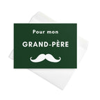 Pour mon grand-père moustache Greeting card by La Vie Bien