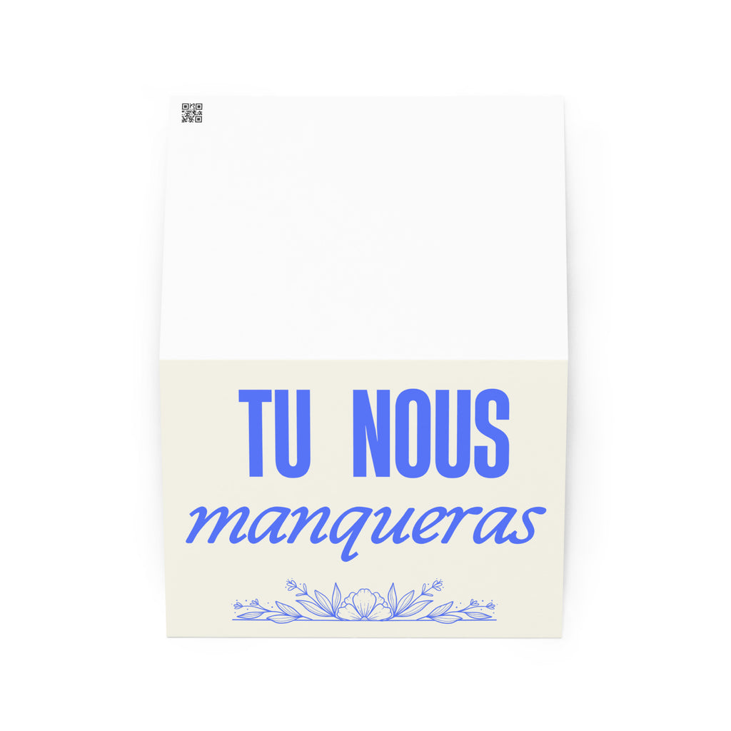 Tu nous manqueras Greeting card