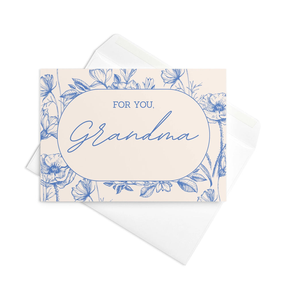 For you, Grandma floral elegant Greeting card with envelope for Grandmother Birthdays by La Vie Bien