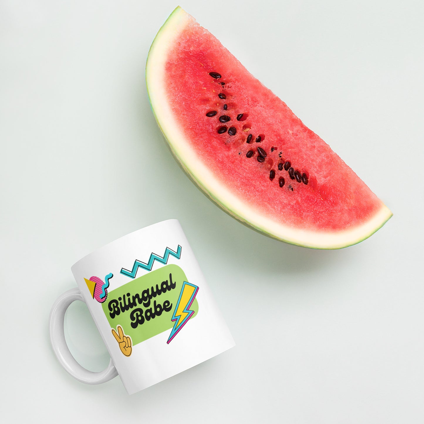 Bilingual Babe glossy mug