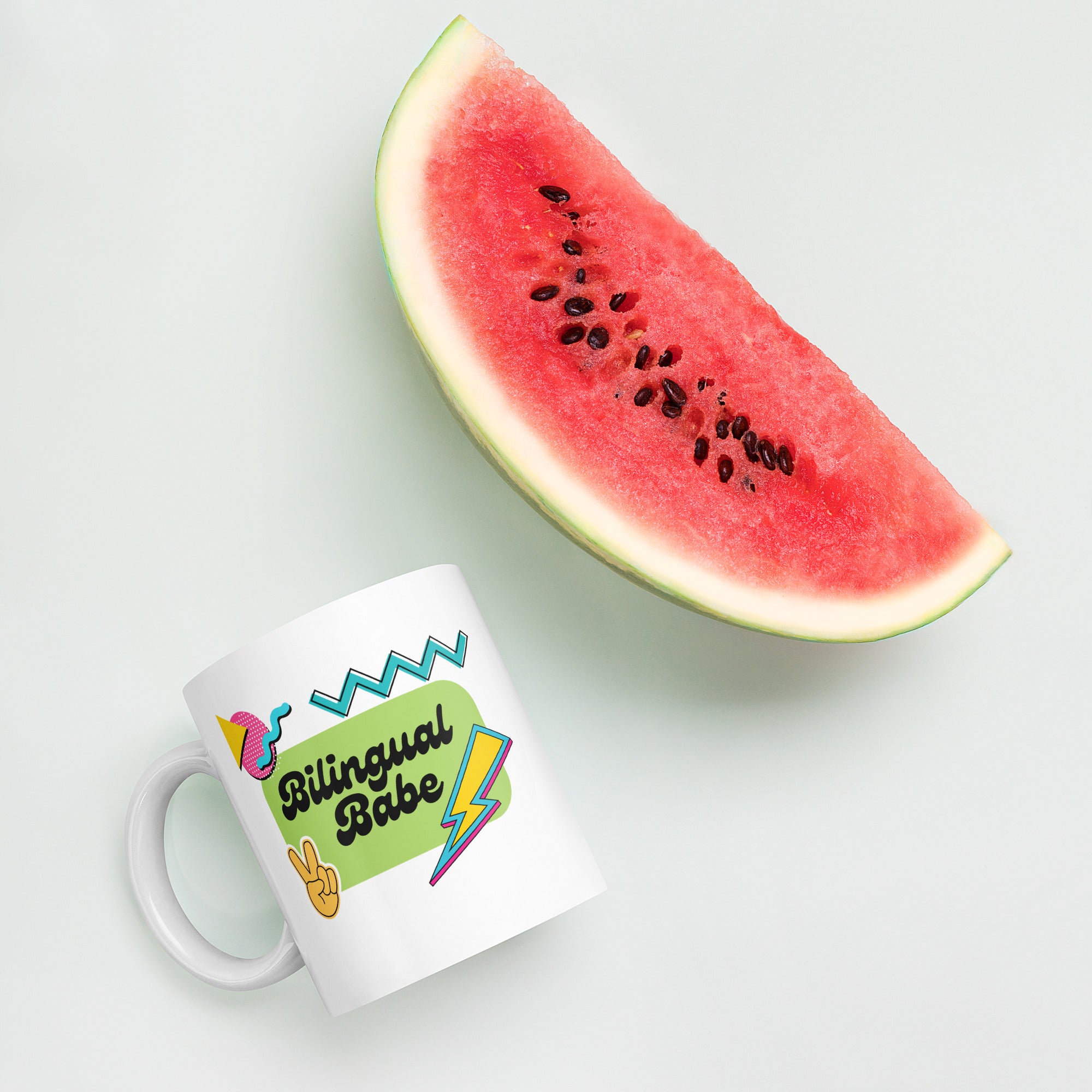 Bilingual Babe glossy mug