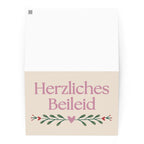 Herzliches Beileid German sympathy card, blank inside with envelope