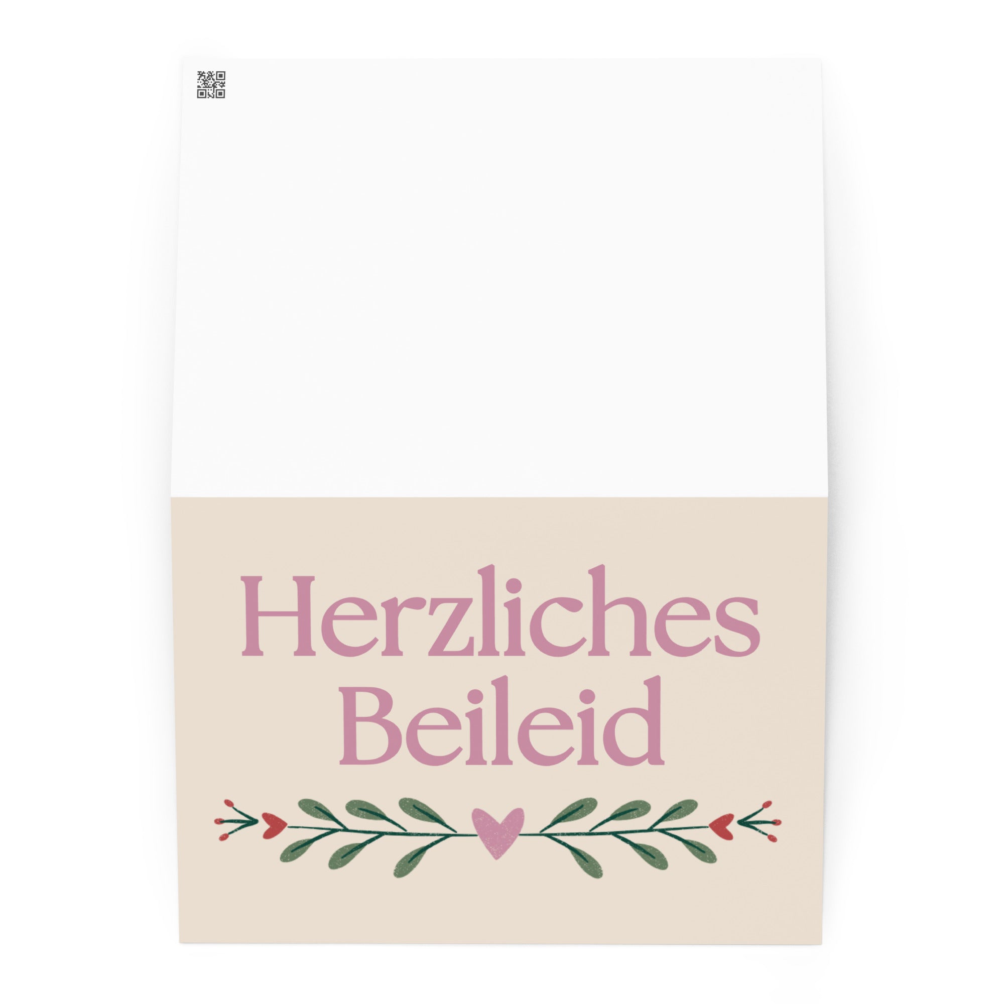 Herzliches Beileid German sympathy card, blank inside with envelope