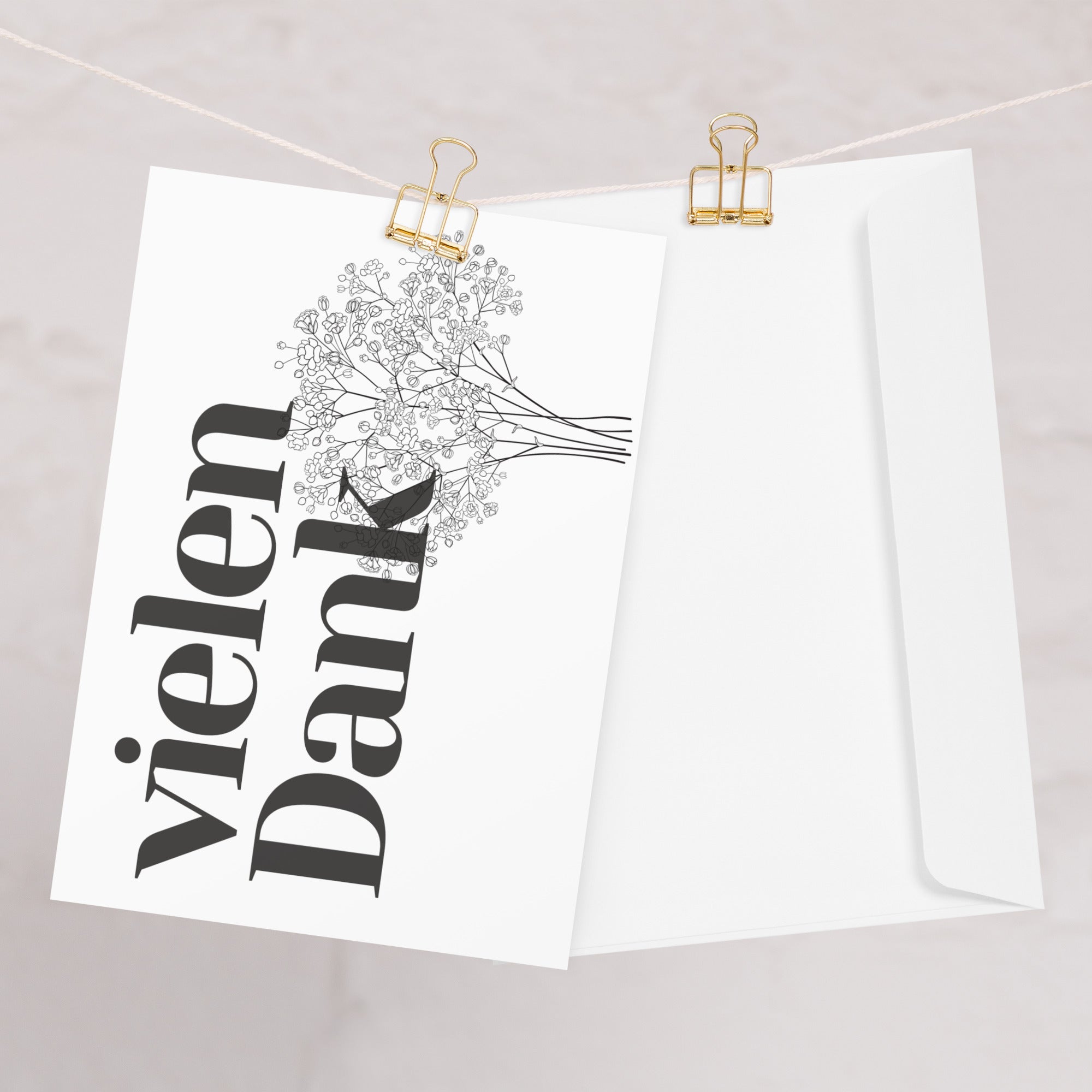 Vielen Dank German thank you Greeting card