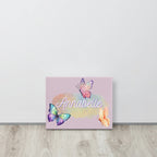 Customizable Butterfly name wall canvas by La Vie Bien