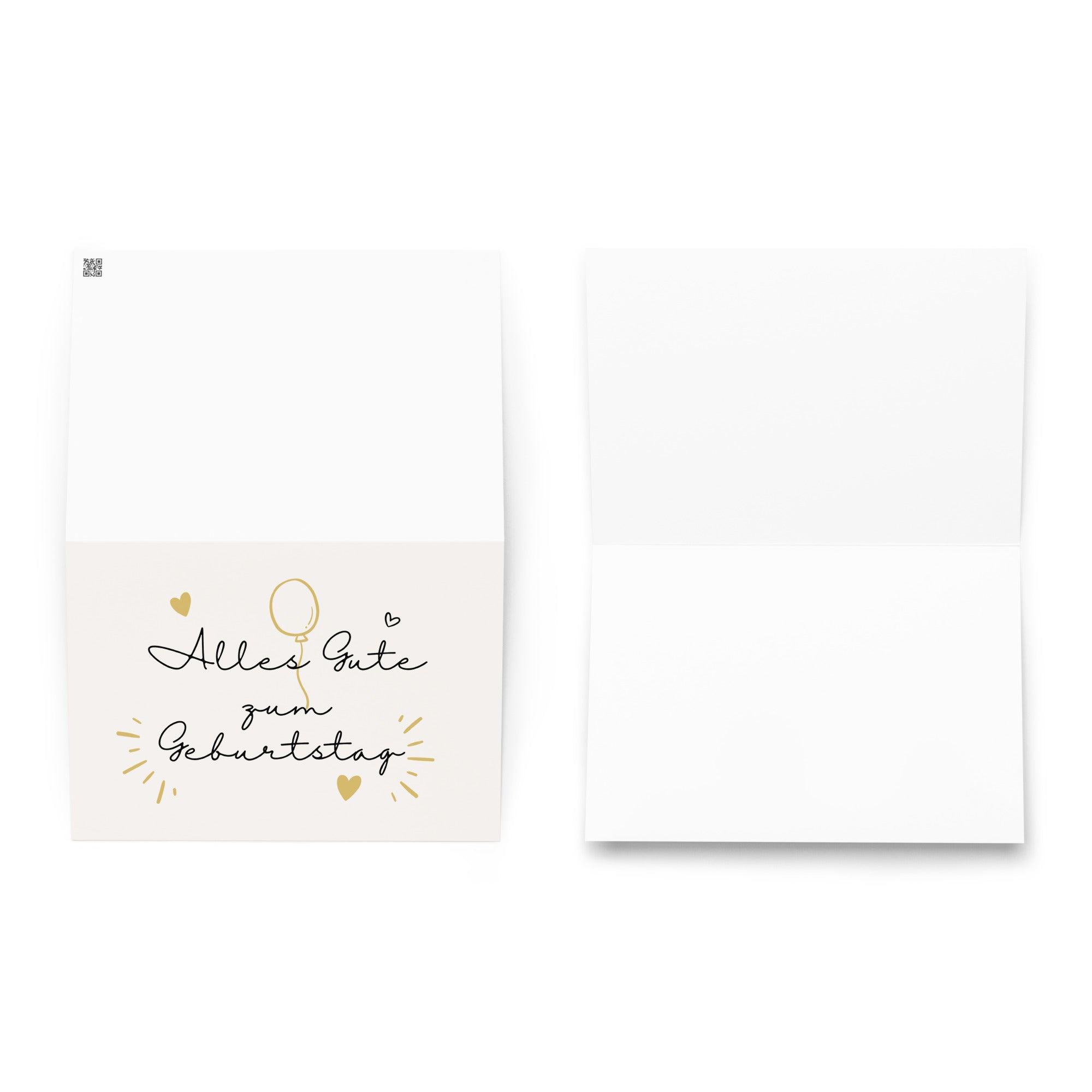 Alles gute zum Geburtstag gold balloon Greeting card