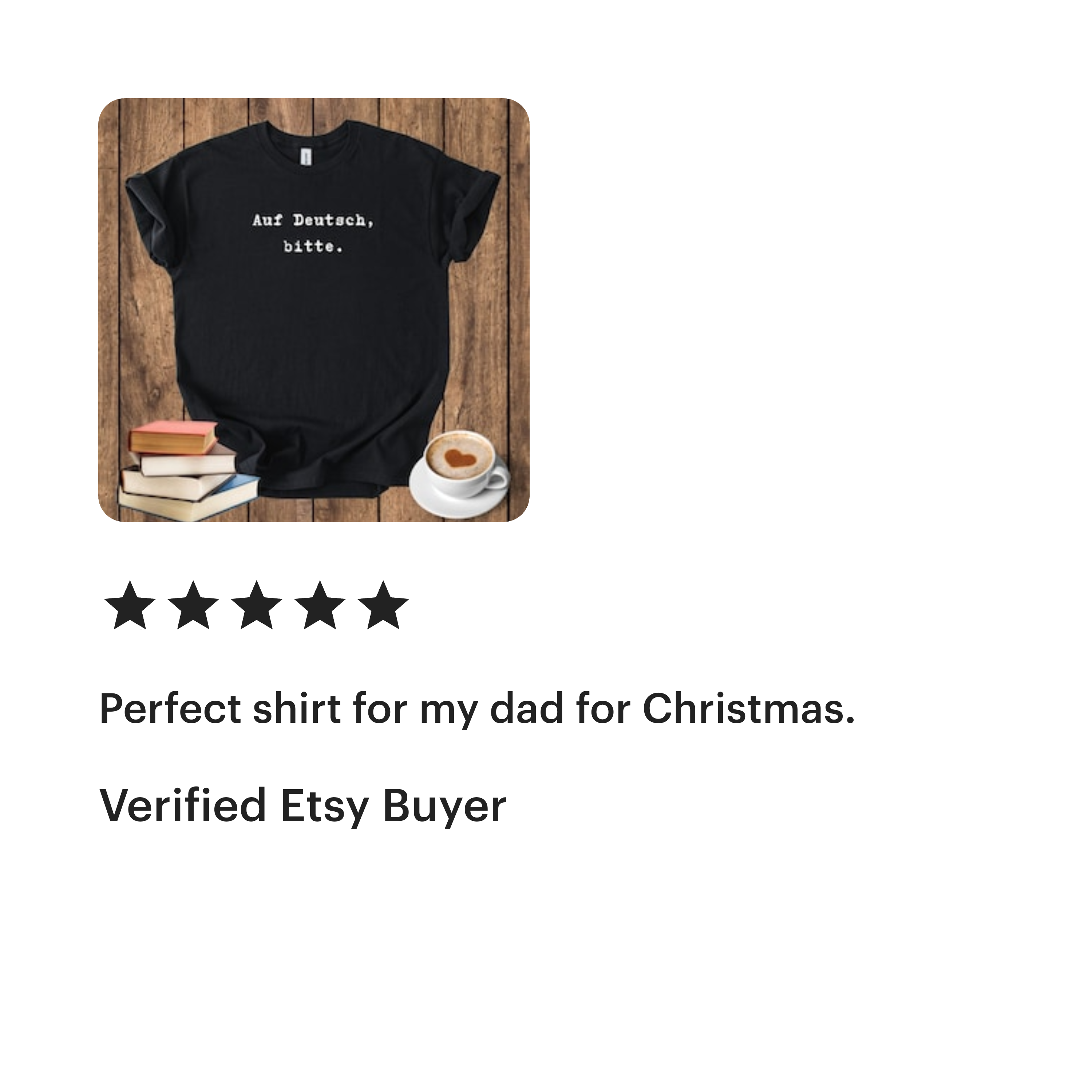Auf Deutsch, bitte. German Language Tee Shirt, typewriter font Gildan 5000