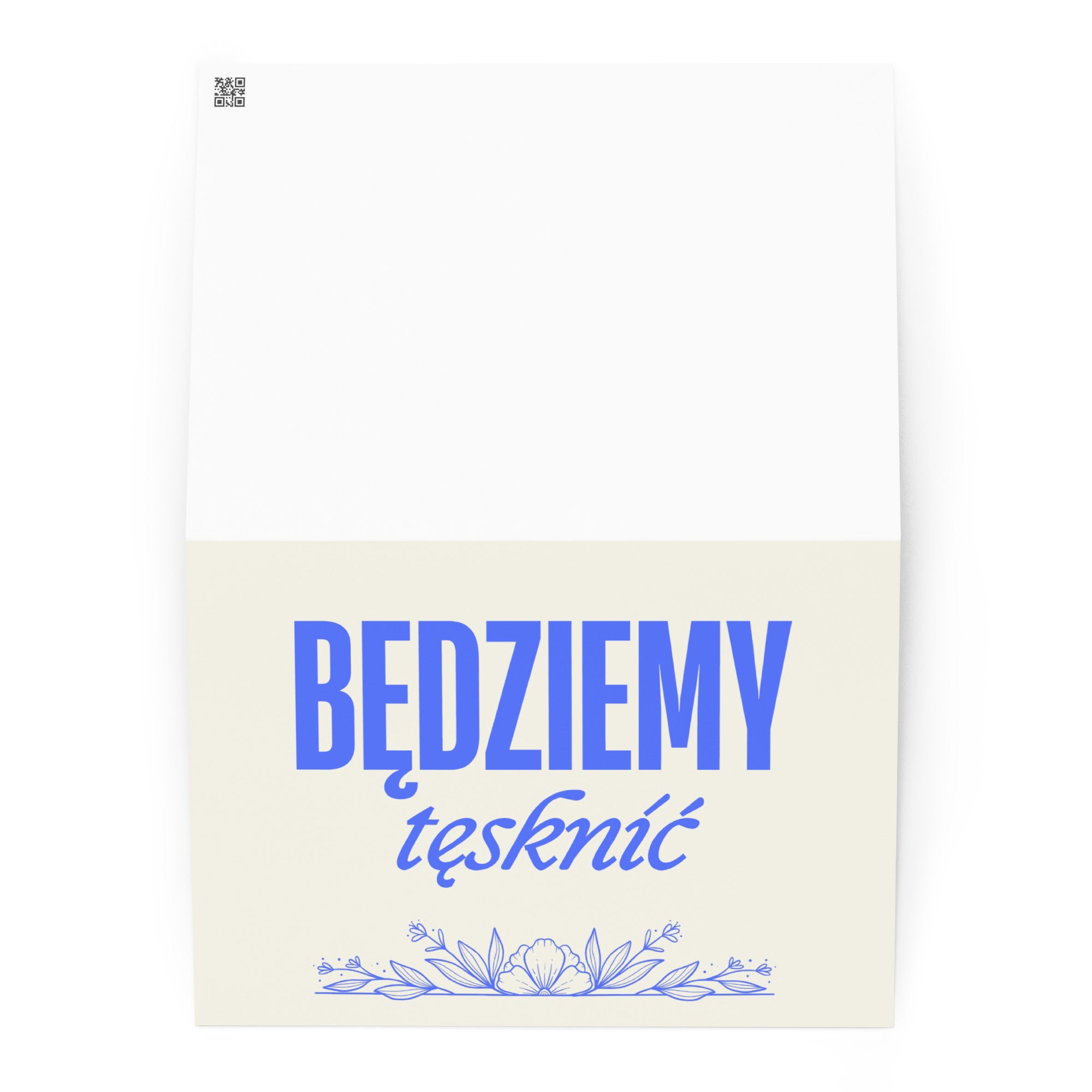 Będziemy tęsknić Greeting card
