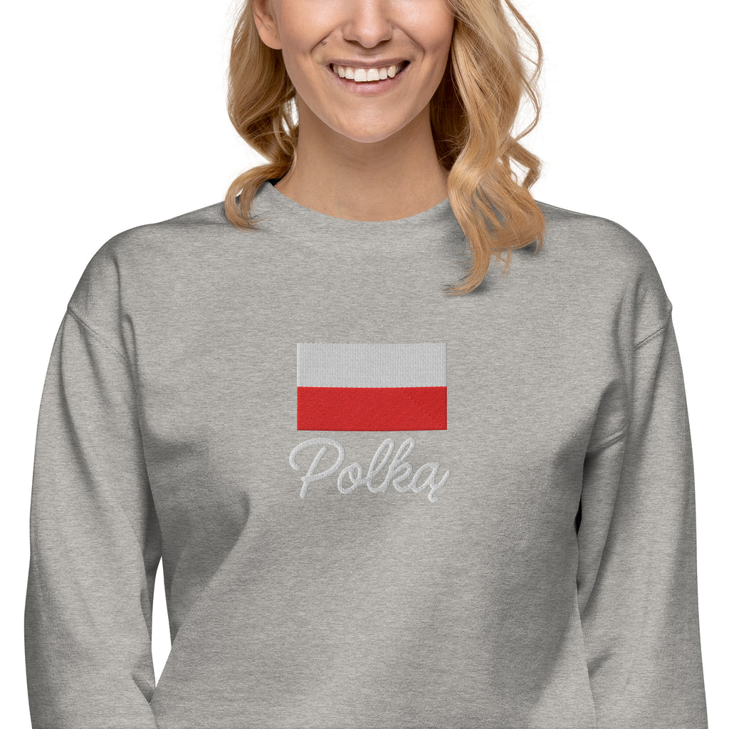 Polką embroidered Polish Premium Sweatshirt