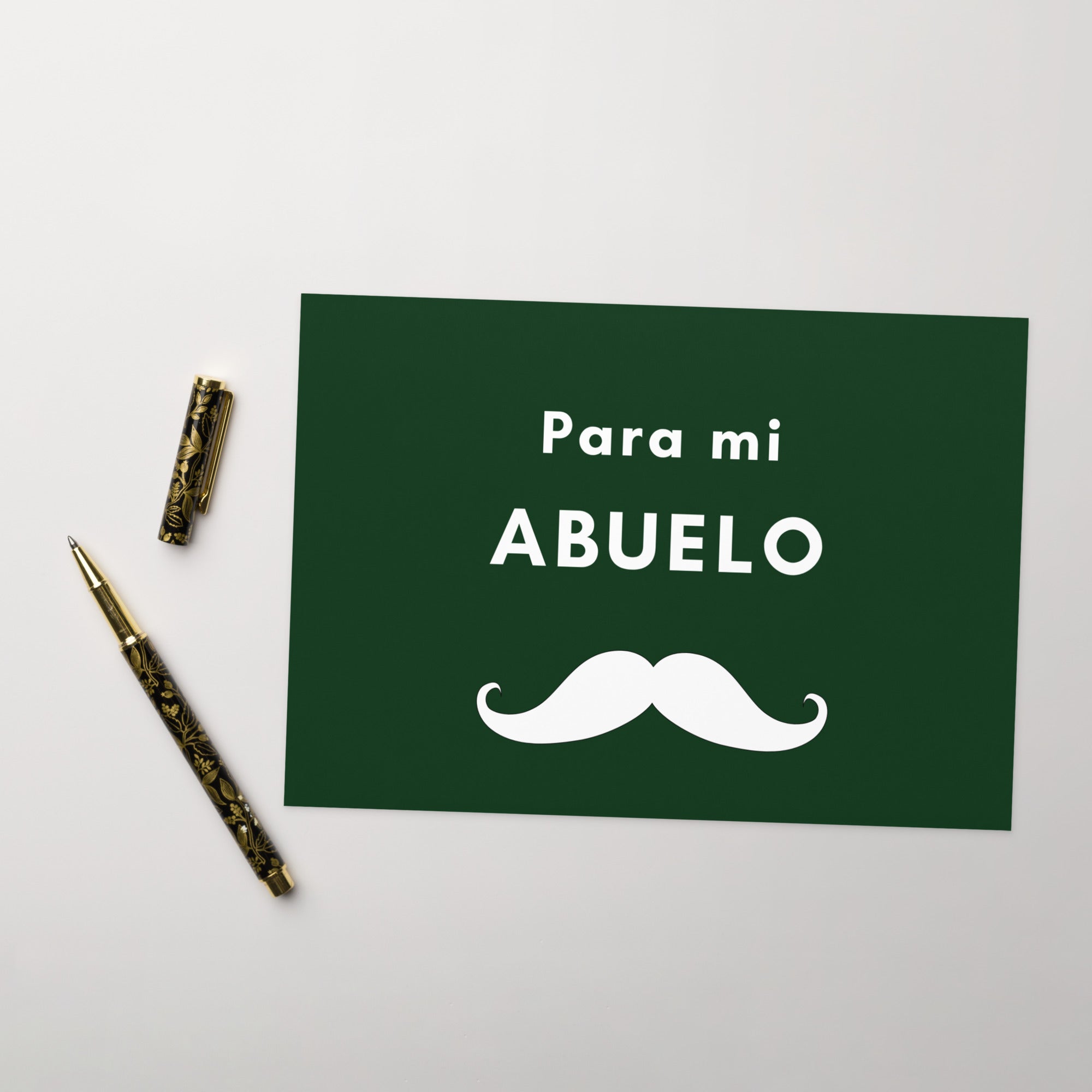 Para mi abuelo moustache Greeting card