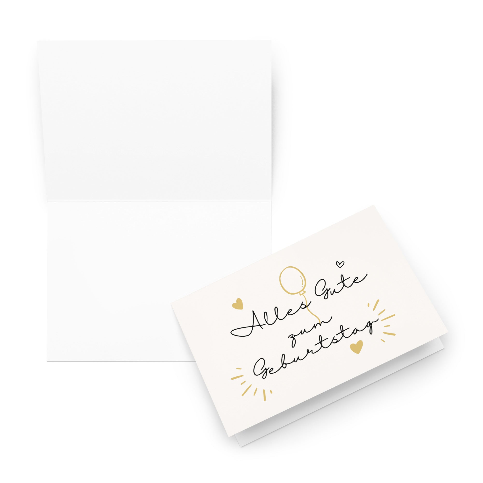 Alles gute zum Geburtstag gold balloon Greeting card