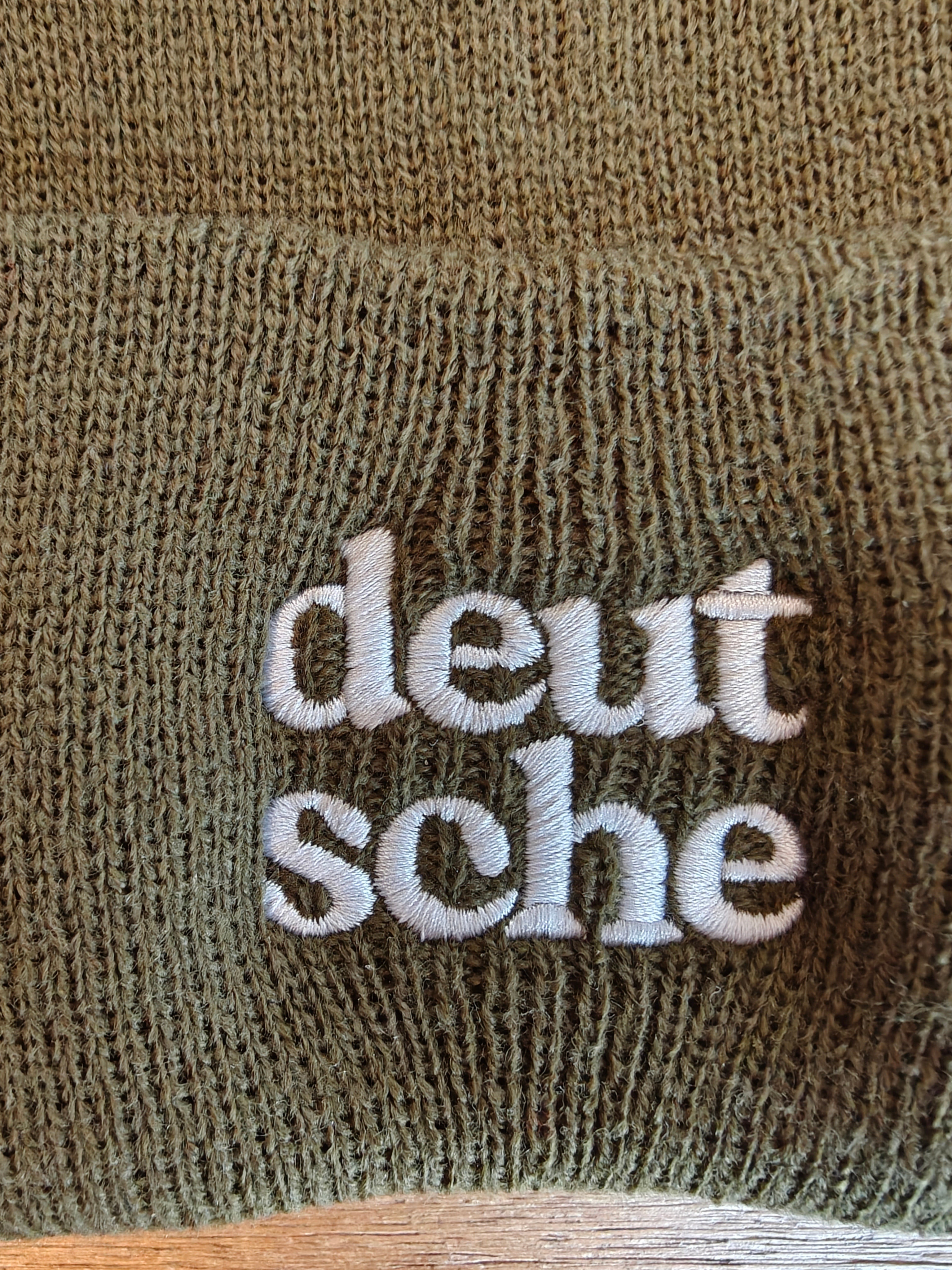 Deutsche german embroidered Cuffed Beanie for cold weather
