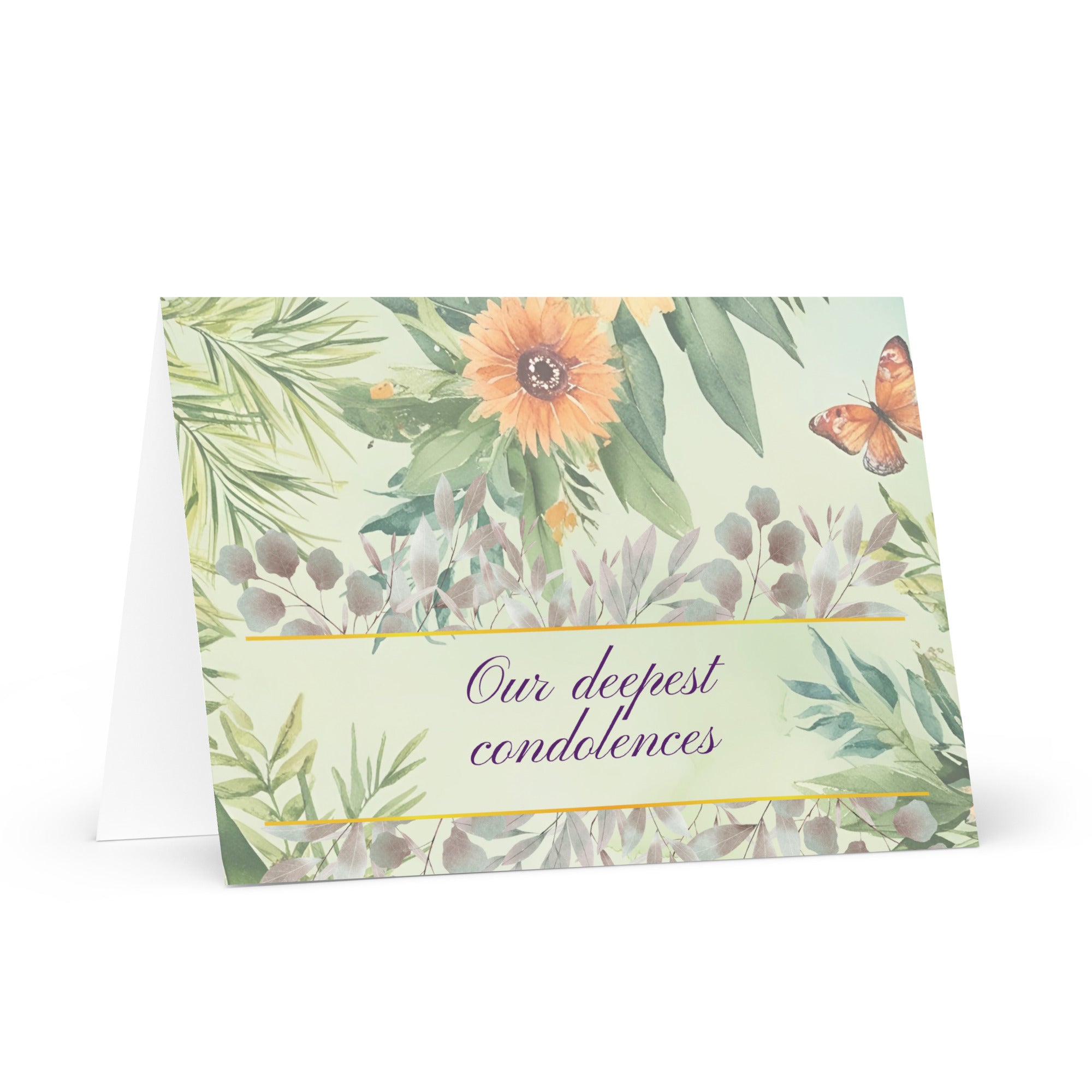Our deepest condolences Greeting card