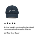 French Ça Ira embroidered baseball Cap with typewriter font