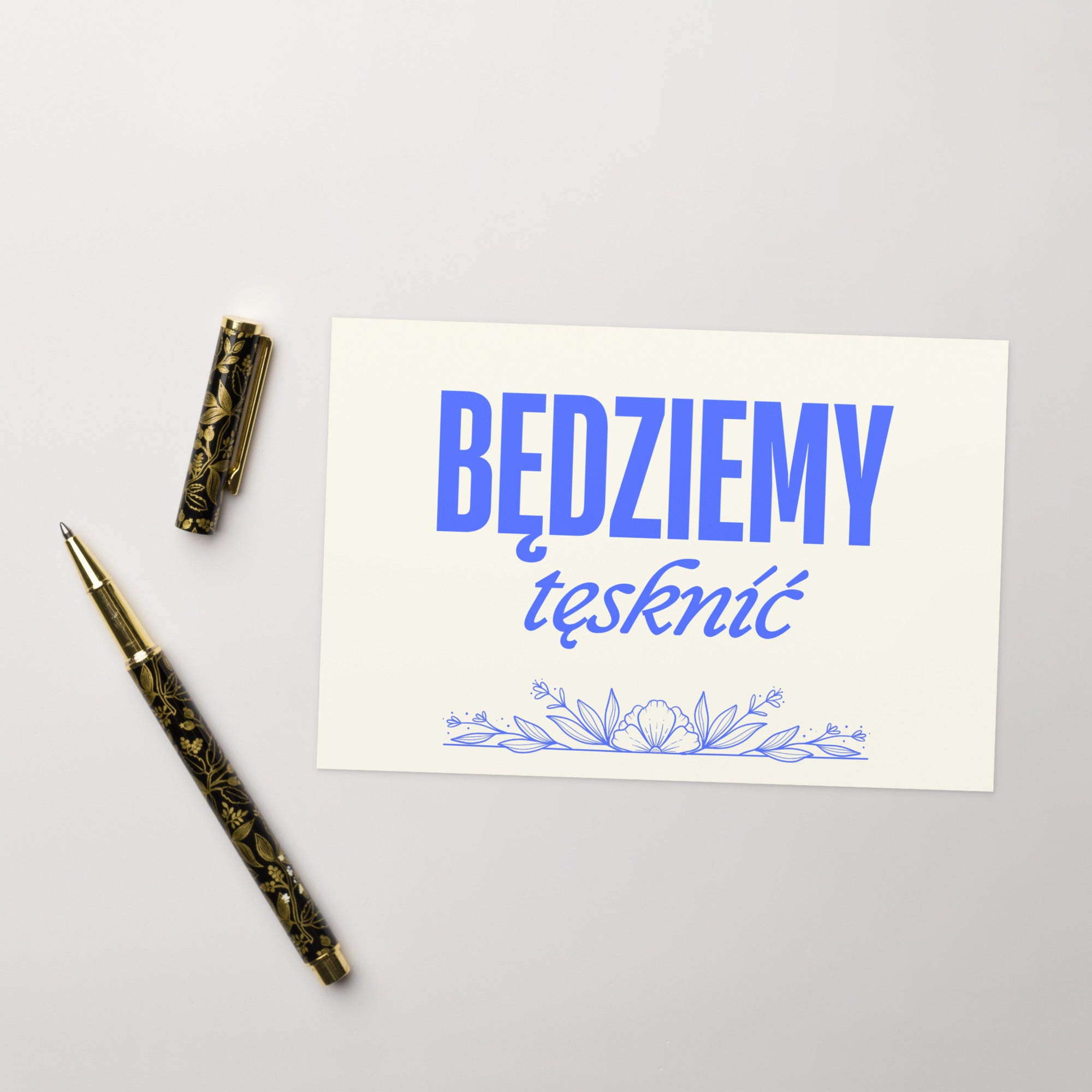 Będziemy tęsknić Greeting card