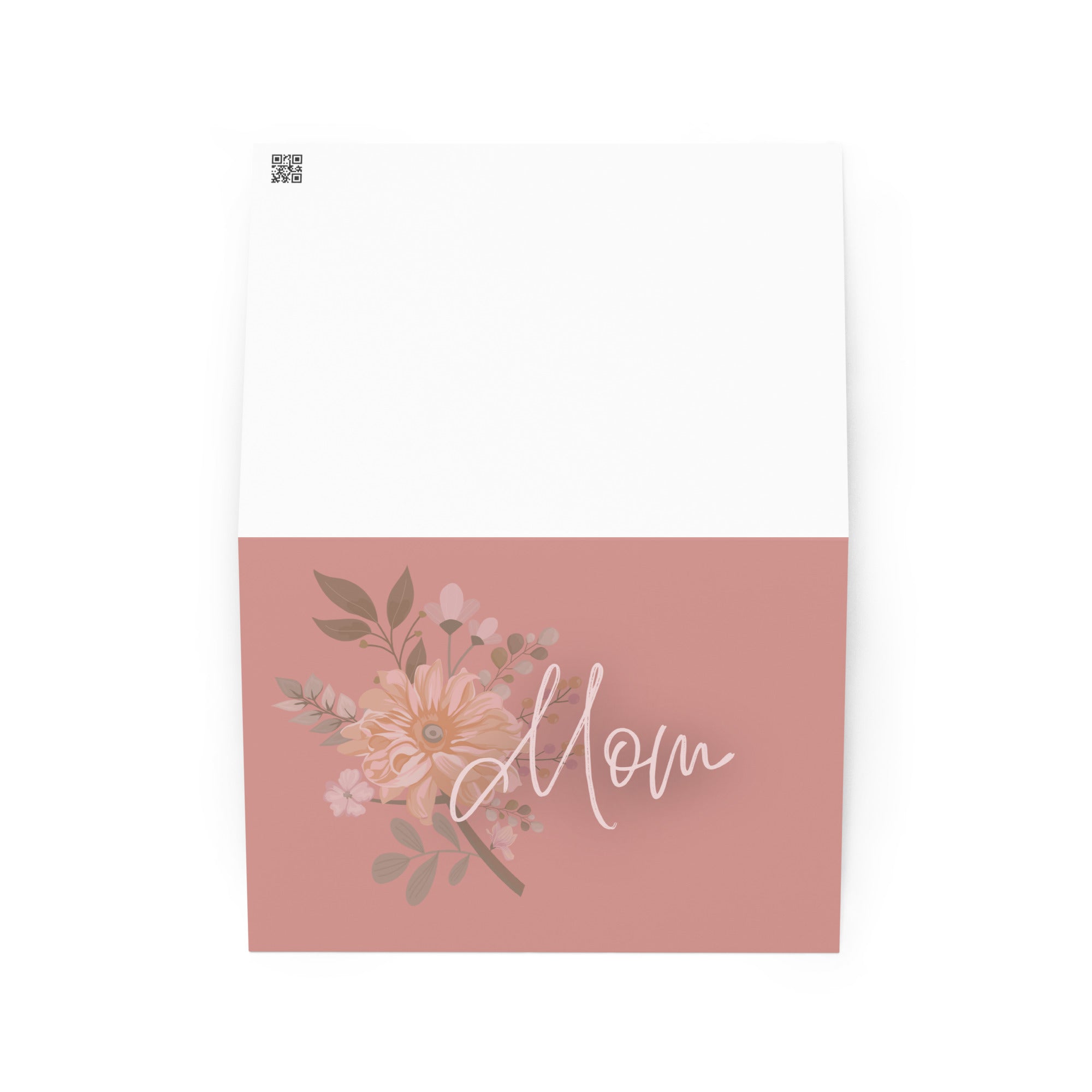Pink floral Mom Greeting card