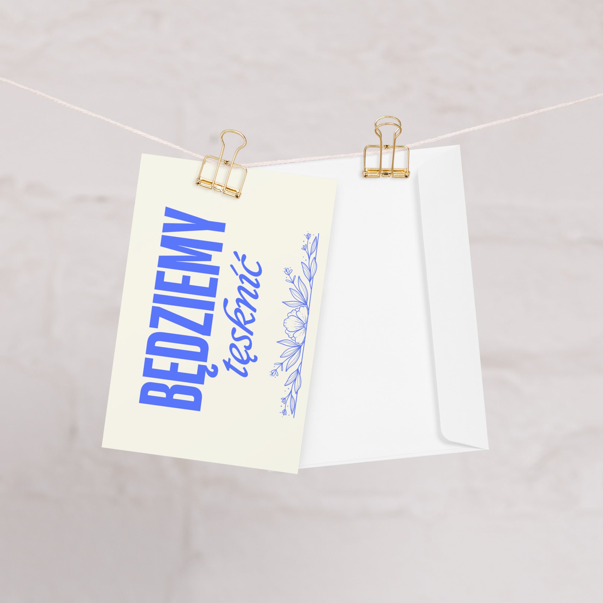 Będziemy tęsknić Greeting card