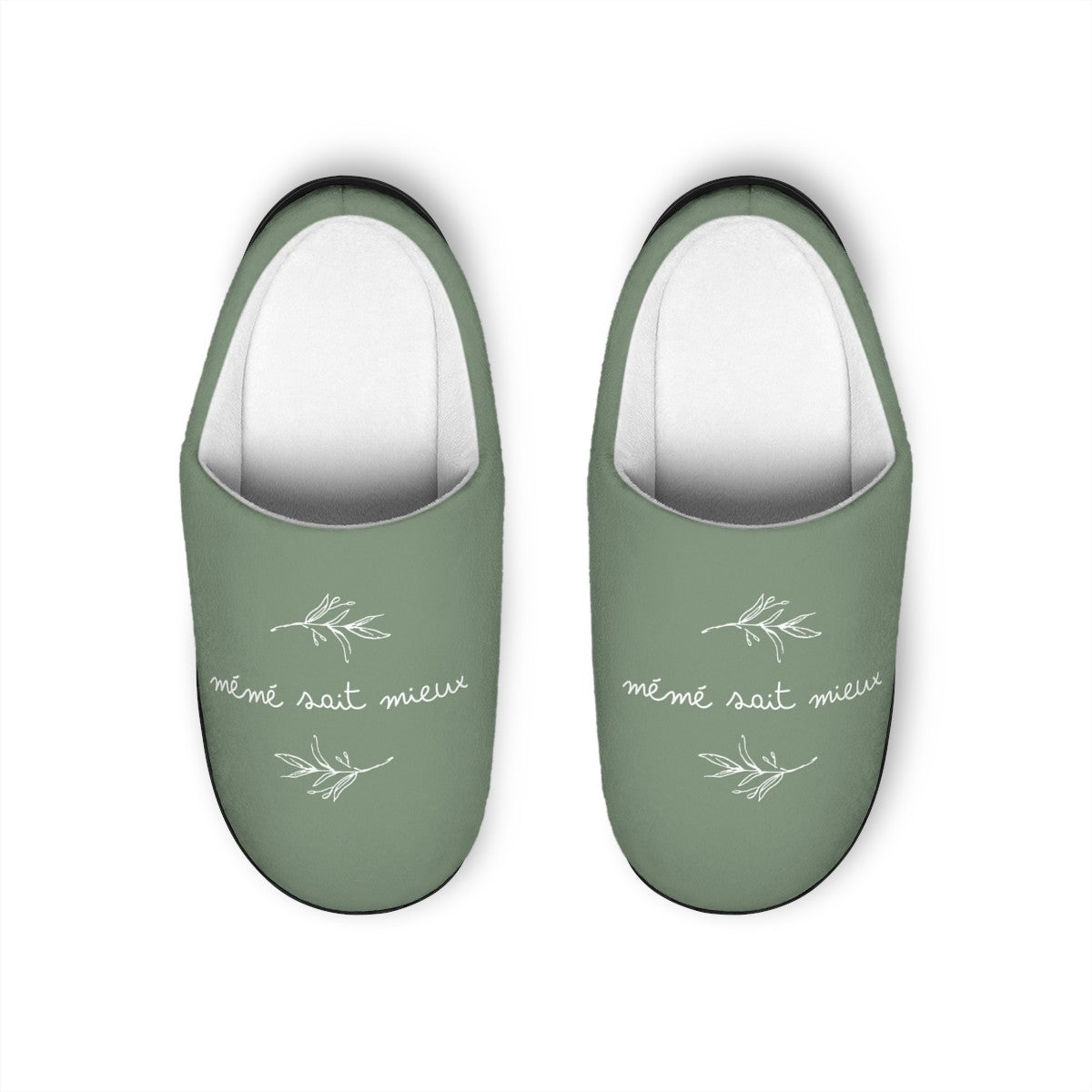 Mémé sait mieux Grandma knows best French slippers, Women's Indoor Slippers