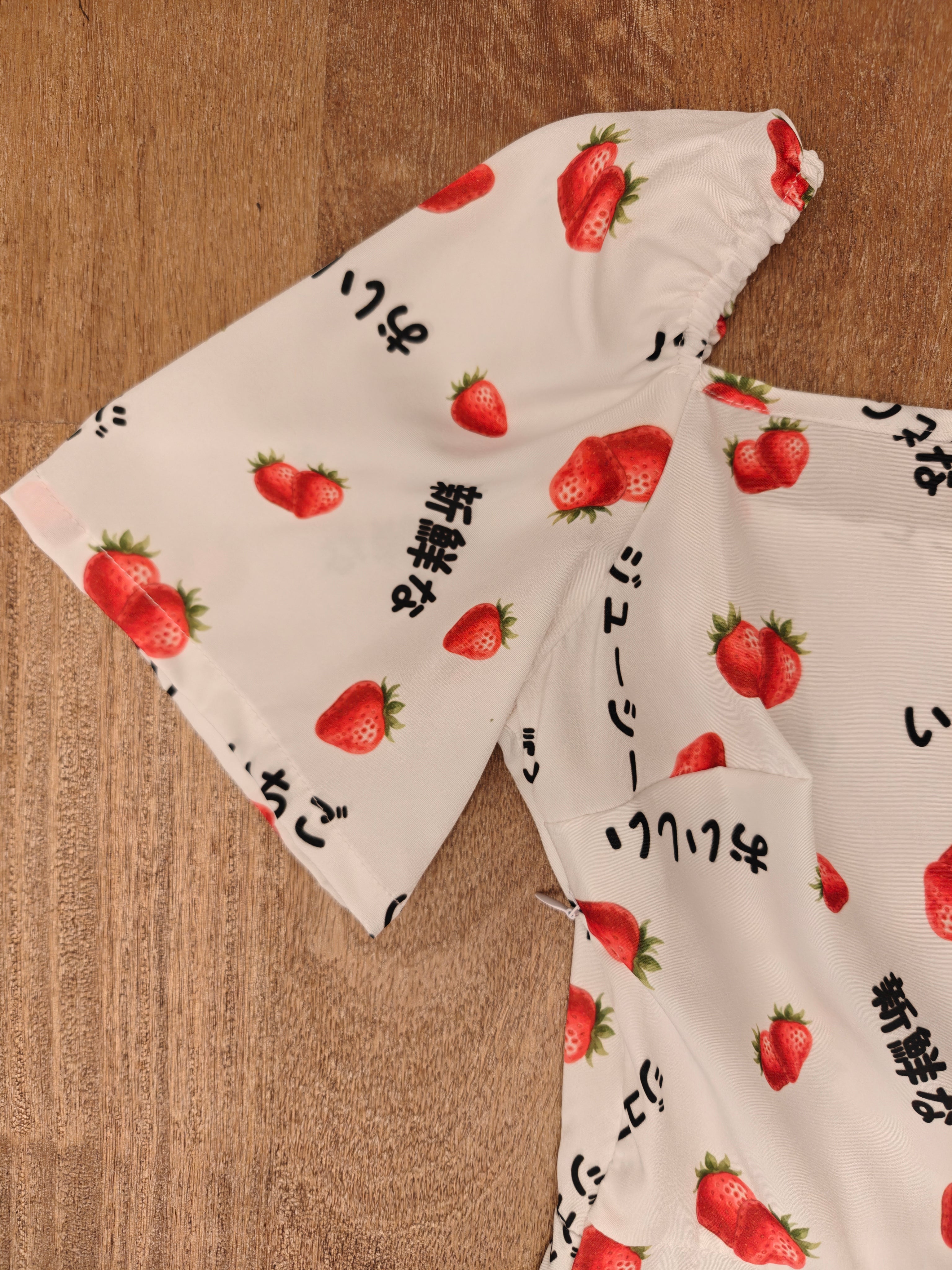 Japanese いちご strawberry Split Thigh Midi Bodycon Dress