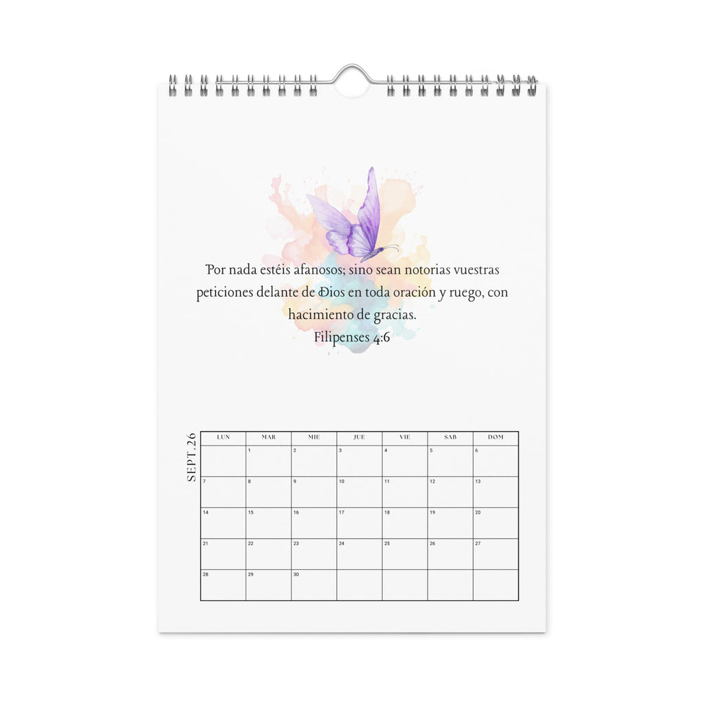 Calendario versículos de la Biblia - Wall calendar (2026) Spanish/Espanol