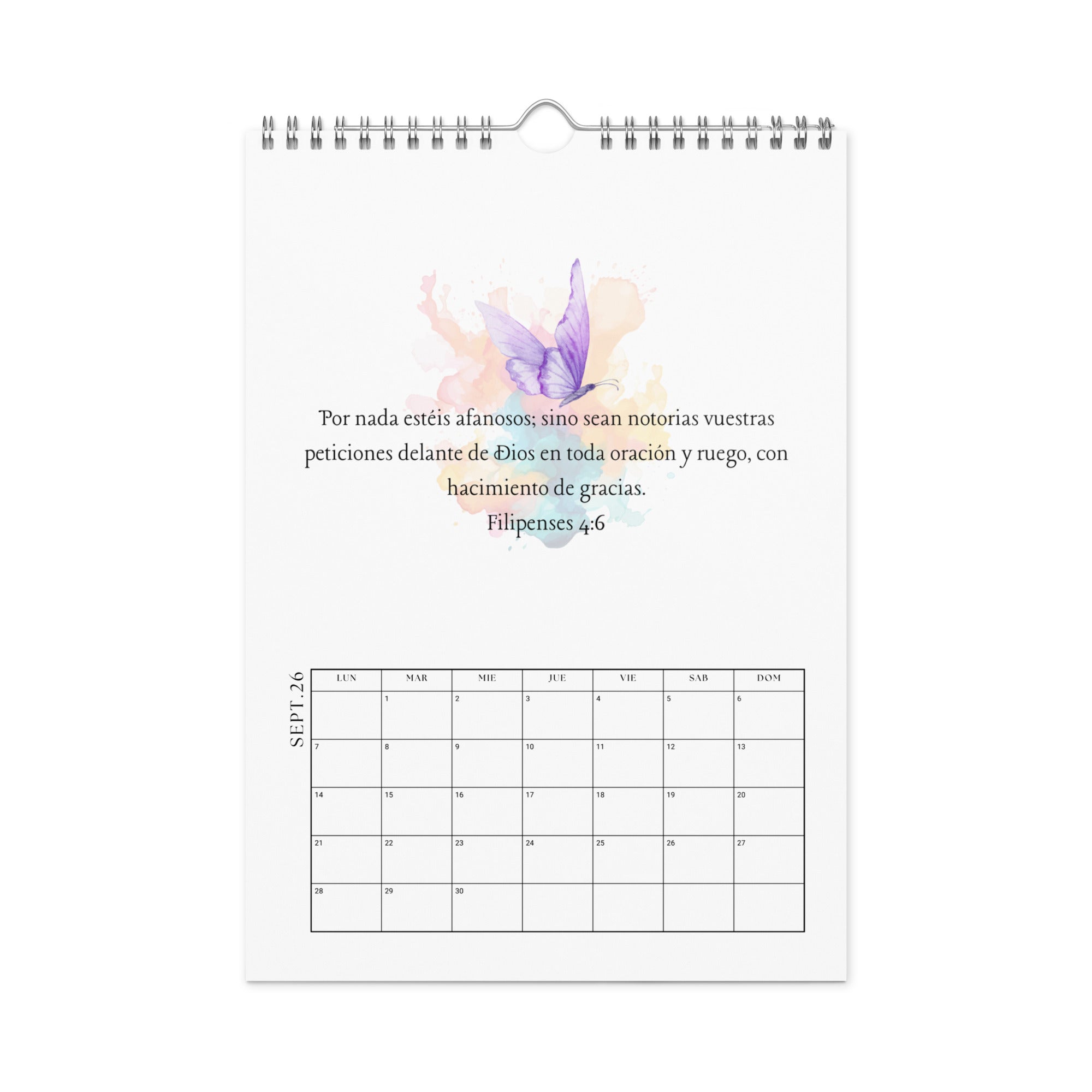 Calendario versículos de la Biblia - Wall calendar (2026) Spanish/Espanol