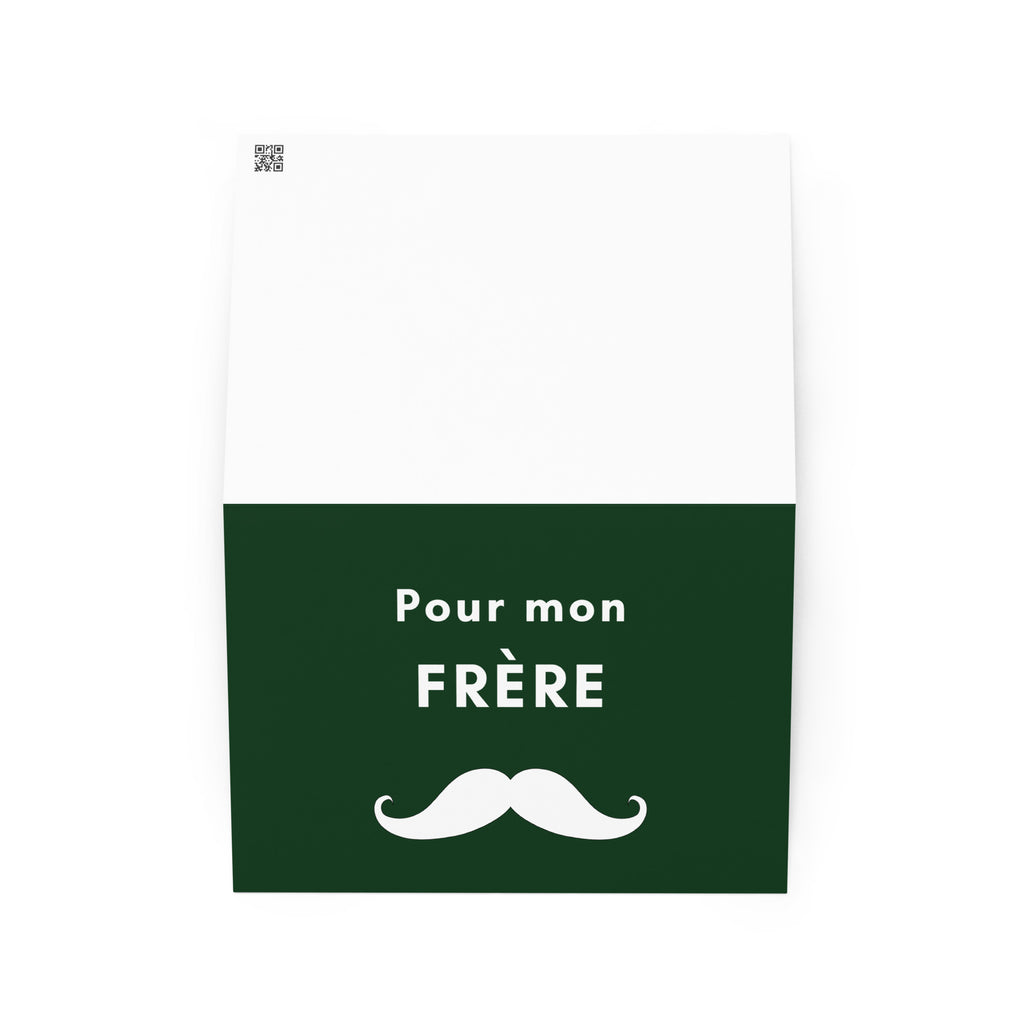 Pour mon frère moustache Greeting card