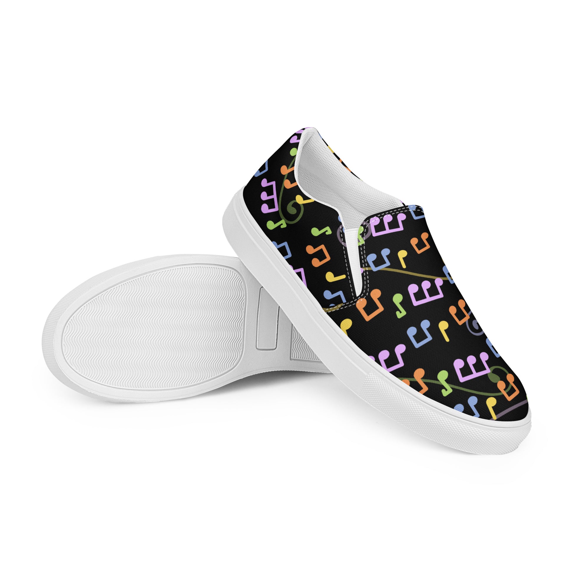 Women’s musical madness slip-on canvas shoes