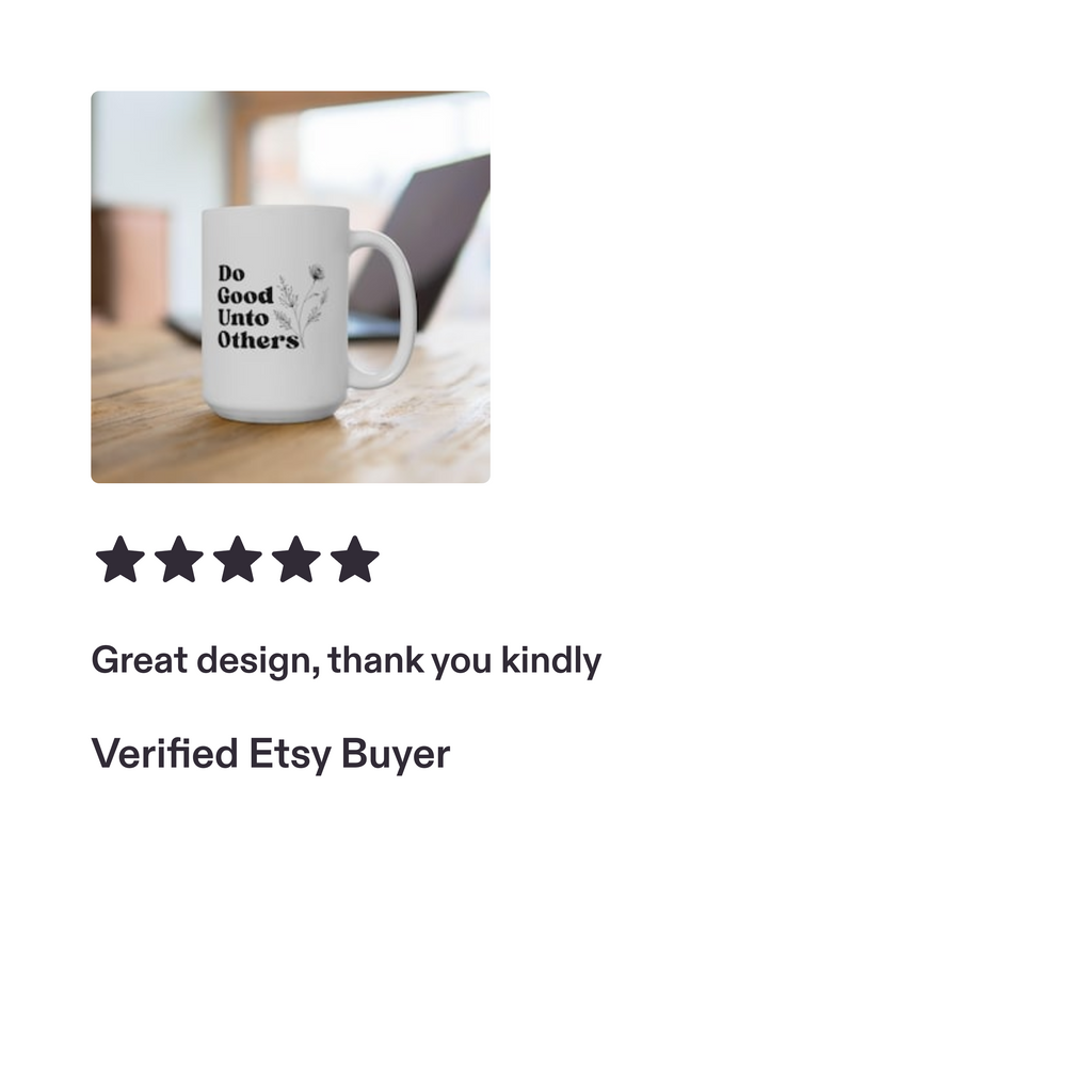 Do Good Unto Others (Golden rule) ceramic mug, Floral Inspirational Coffee Cup (11oz/15oz)