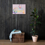 Customizable Butterfly name wall canvas by La Vie Bien