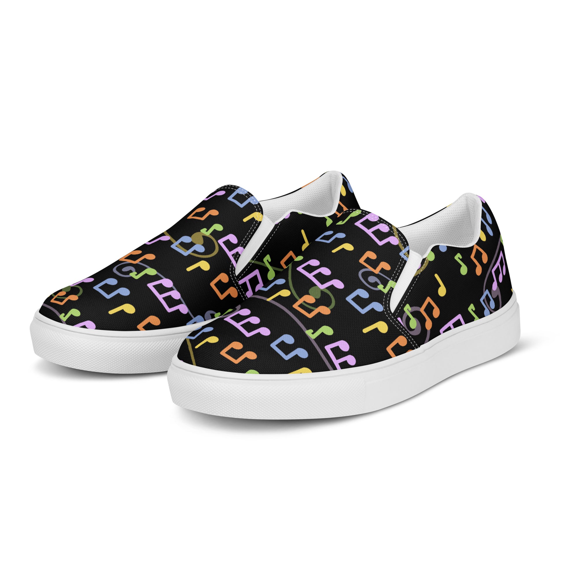 Women’s musical madness slip-on canvas shoes