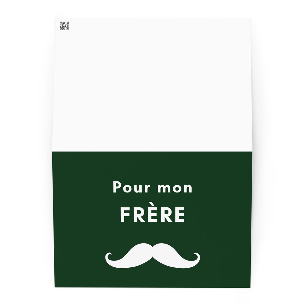Pour mon frère moustache Greeting card
