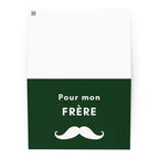 Pour mon frère moustache Greeting card by La Vie Bien