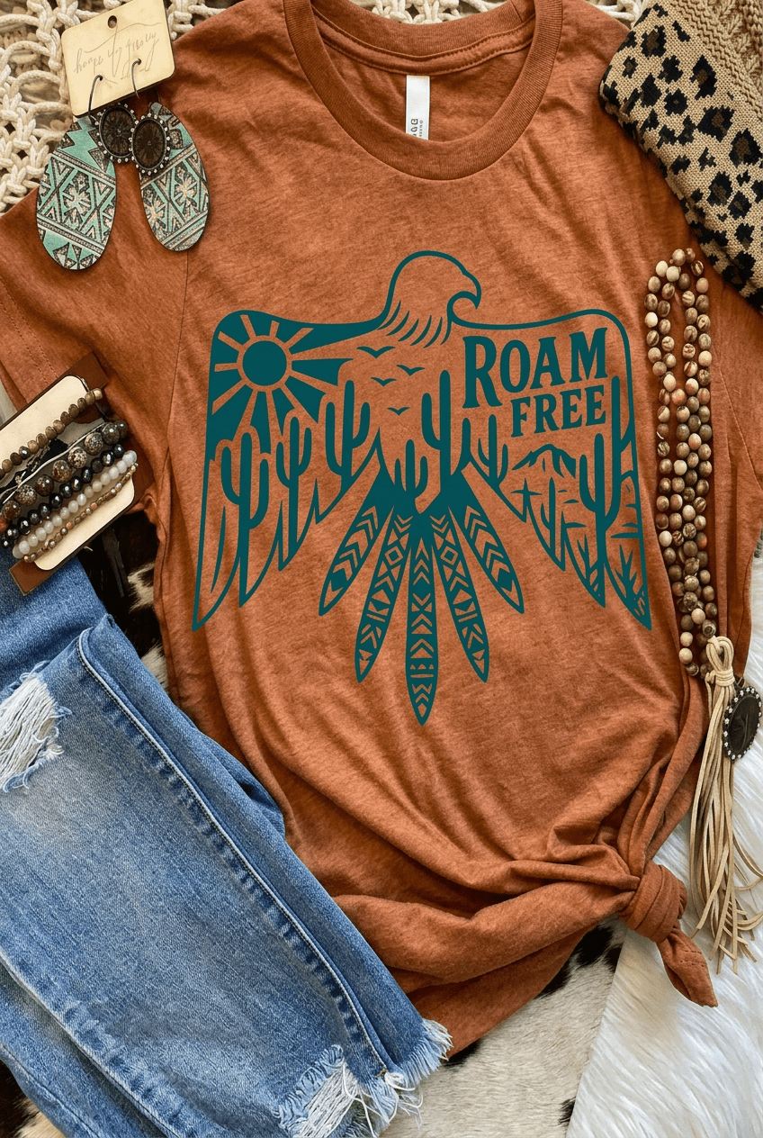 Roam Free Tee (Boho/Western) Clothing La Vie Bien Roam Free Tee (Boho/Western)