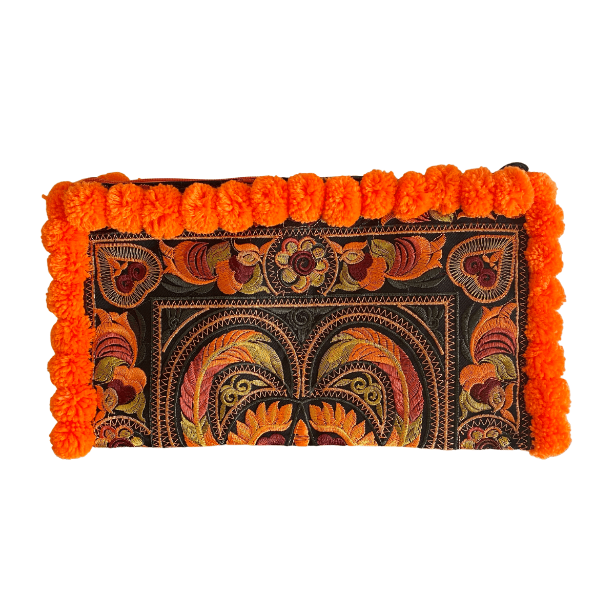 Rocio Multi - Color Pom Pom Wristlet Bag - Thailand Bags La Vie Bien Rocio Multi - Color Pom Pom Wristlet Bag - Thailand