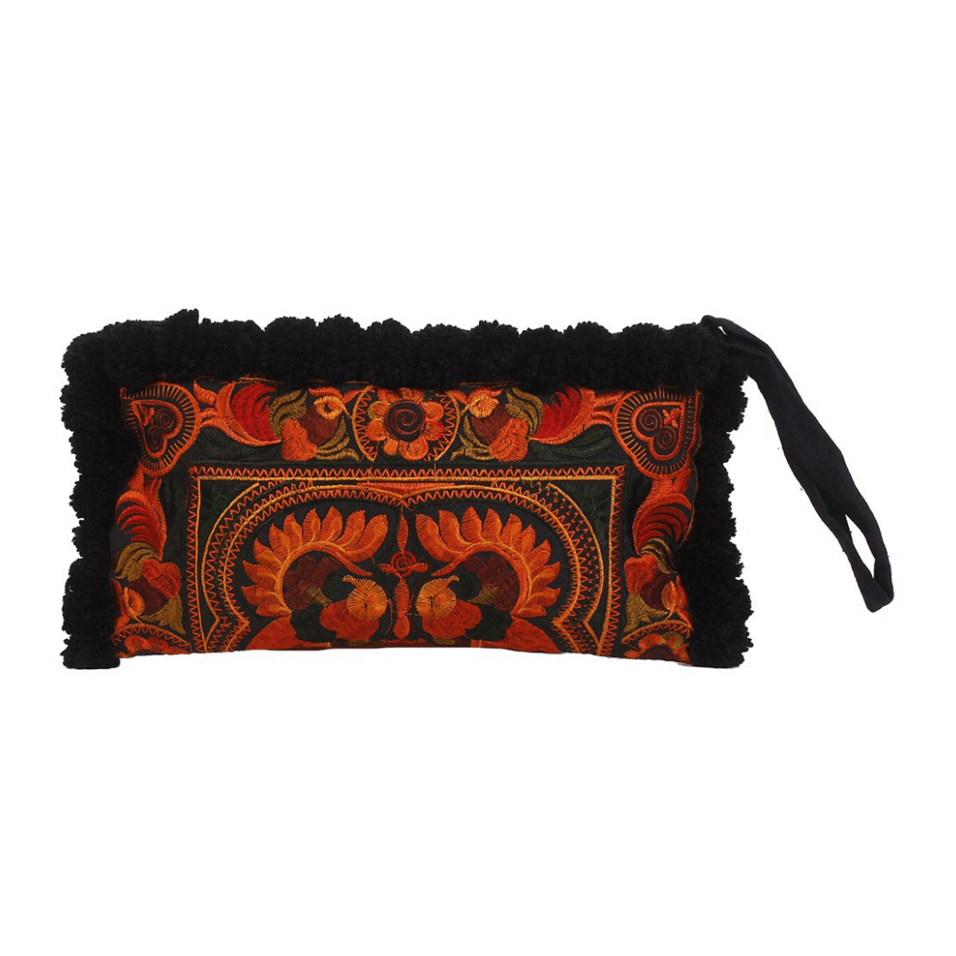 Rocio Multi - Color Pom Pom Wristlet Bag - Thailand Bags La Vie Bien Rocio Multi - Color Pom Pom Wristlet Bag - Thailand